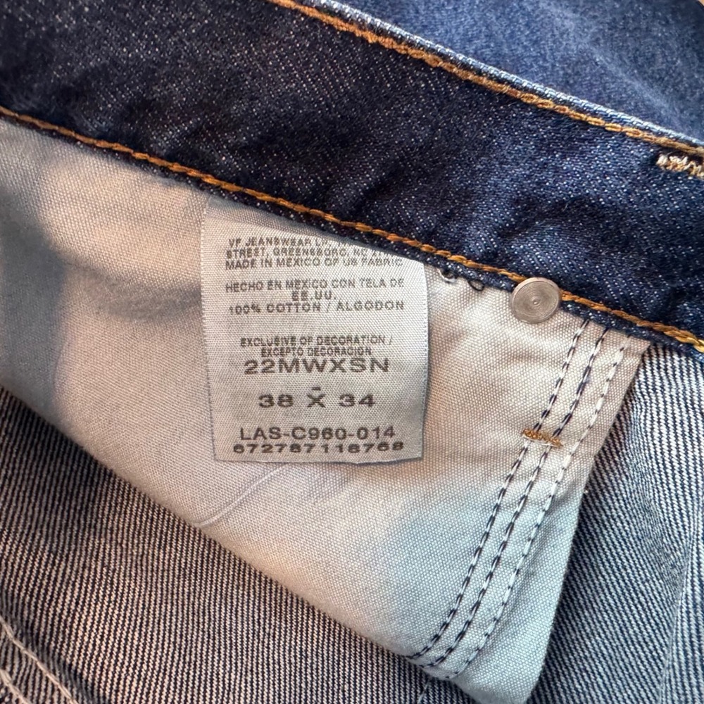 Wrangler Twenty X 22MWXSN Mens Blue Straight Leg Denim Jeans 38x34 Mid Wash - Picture 3 of 9